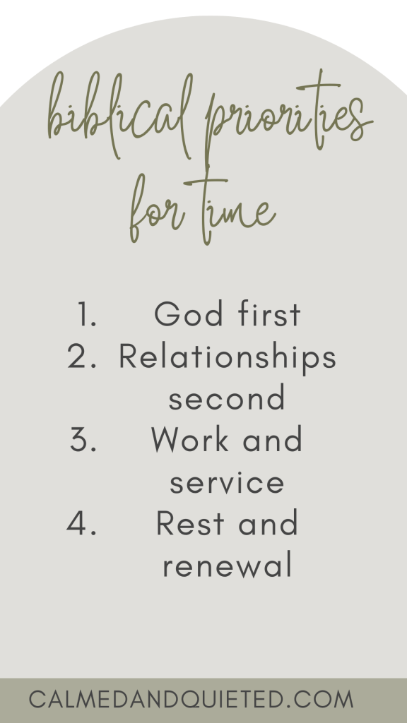 Biblical priorities for Time