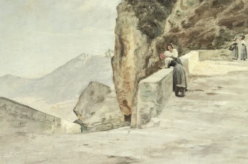 Carl_Holsøe_-_Italienerinder_på_en_vej_i_bjergene_ved_Civita_d'Antino