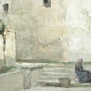 Carl_Holsøe_-_Italiensk_gadesceneri_med_to_kvinder_i_samtale